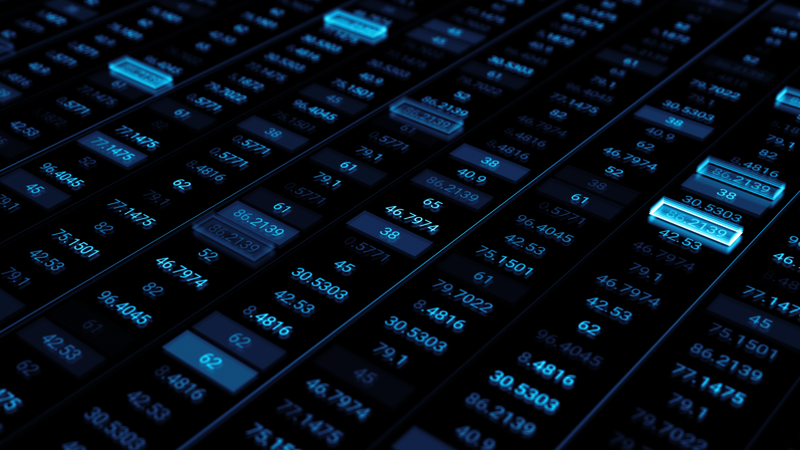 3d render abstract background with stock market digits. Financial concept. Stock market data on display.